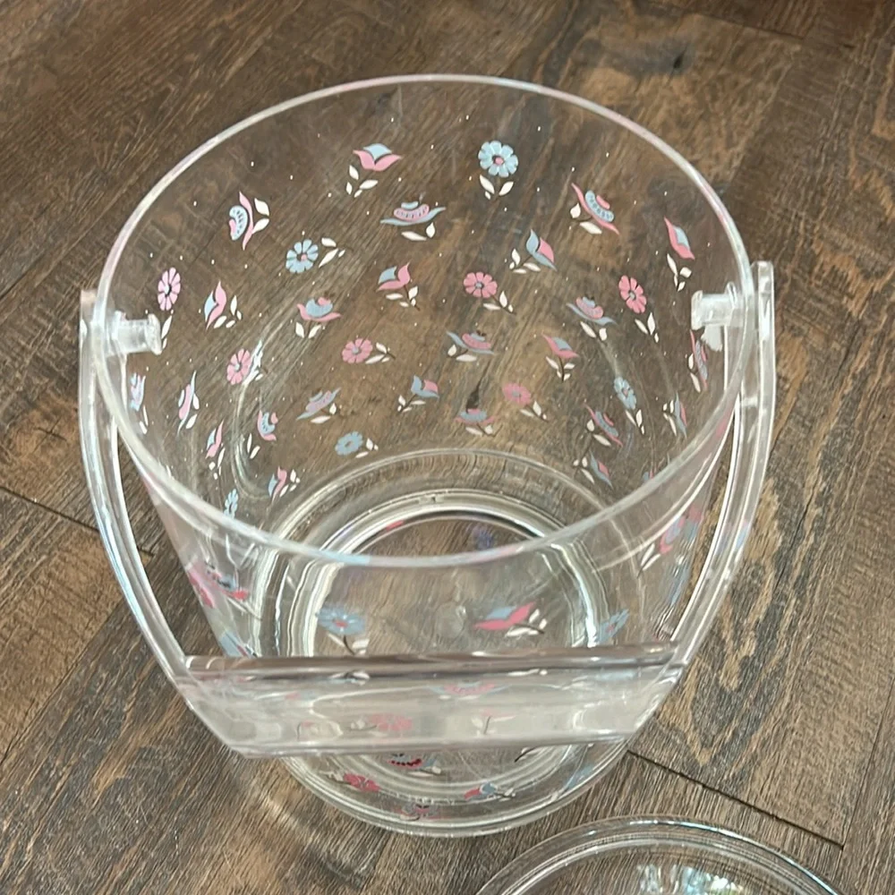 VINTAGE CULVER SIGNED ACRYLIC ICE‎ BUCKET w/LID